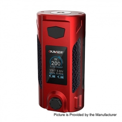 Authentic Oumier Rudder 200W TC VW Variable Wattage Box Mod - Red