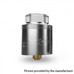 Authentic Acevape Bomb Cat 24mm RDA Rebuildable Dripping Atomizer w/ BF Pin - Silver