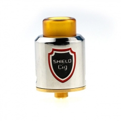 Authentic Shield Cig Luxembourg 24mm RDA Rebuildable Dripping Atomizer - Silver