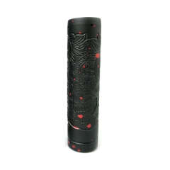 Lysten Pur Sugar Skull Style 18650/20700 Hybrid Mechanical Mod 24mm - Black Red Dot