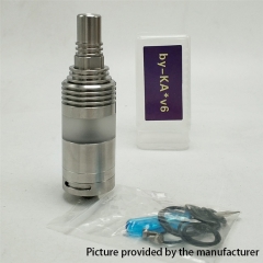 Coppervape KA V6 Style 22mm RTA Rebuildable Tank Atomizer 5.6ml (Standard Version) - Silver