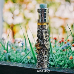 Authentic Evil Koi Mod 25mm 18650 Mechanical Mod - Tibetan Silver