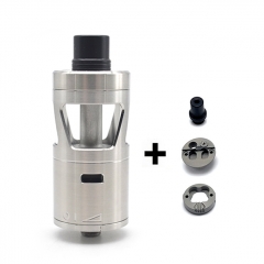 ULTON SQN Enduro Nduro Style 316SS 24mm RTA Rebuildable Dripping Atomizer 5ml Combo (MTL&DL) - Silver