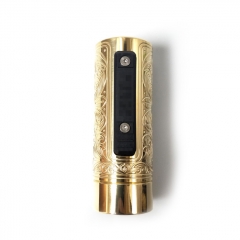 Vazzling Pur Slam Piece 30mm 18650/20700/21700/20650 Hybrid Mechanical Mod (Engraving Version) - Gold