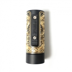 Vazzling Pur Slam Piece 30mm 18650/20700/21700/20650 Hybrid Mechanical Mod (Engraving Version) - Black Gold