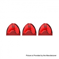 Authentic Teslacigs Replacement Pod Cartridge for WYE Pod System Kit 2ml/1.2ohm (3pcs) - Red