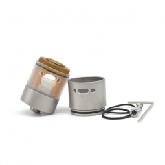 Lysten Hypersonic Style 22mm RTA Rebuildable Tank Atomizer w/ PC Tank w/ BF Pin - Silver
