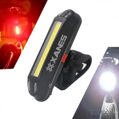 XANES 2 in 1 500LM Bicycle USB Rechargeable LED Bike Front Light Taillight Ultralight Warning Night Light