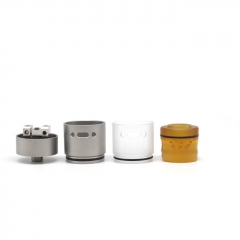 Lysten Hypersonic Style 22mm RTA Rebuildable Tank Atomizer w/ PC Tank w/ BF Pin - Silver