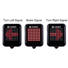 XANES STL-01 64 LED 80LM Intelligent Automatic Induction Steel Ring Brake Safety Bicycle Taillight with Infrared Laser Warning Waterproof Night Light