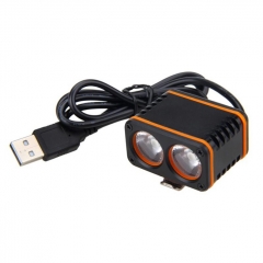 XANES DL01 1200LM 2xT6 LED 4-Mode Waterproof Bicycle Head Light Temperature Control Power Display