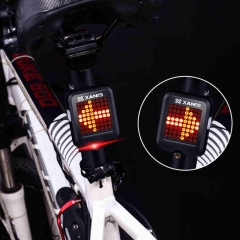 XANES STL-01 64 LED 80LM Intelligent Automatic Induction Steel Ring Brake Safety Bicycle Taillight with Infrared Laser Warning Waterproof Night Light