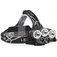 XANES 2309-A 1500 Lumens Bicycle Headlight 6 Switch Modes 3 x T6 + 2 x LTS White Light Adjustable HeadLamp