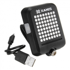 XANES STL-01 64 LED 80LM Intelligent Automatic Induction Steel Ring Brake Safety Bicycle Taillight with Infrared Laser Warning Waterproof Night Light