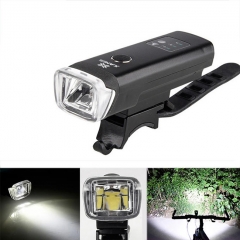 XANES SFL03 600LM XPG LED German Standard Smart Induction Bicycle Light IPX4 USB Rechargeable Large Flood Light - Black