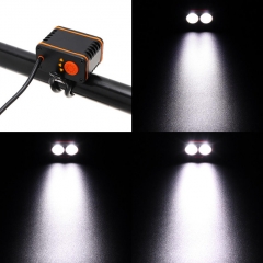 XANES DL01 1200LM 2xT6 LED 4-Mode Waterproof Bicycle Head Light Temperature Control Power Display