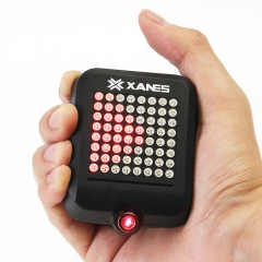 XANES STL-01 64 LED 80LM Intelligent Automatic Induction Steel Ring Brake Safety Bicycle Taillight with Infrared Laser Warning Waterproof Night Light