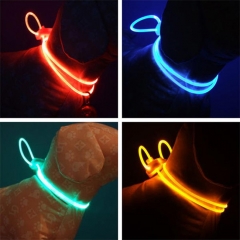 Colorful LED Pet Dog Collar Chain Luminous Light LED Dog Cat Night Light Collar - Random Color
