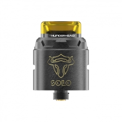 Authentic THC Tauren Solo 24mm RDA Rebuildable Dripping Atomizer w/BF Pin - Brass Black