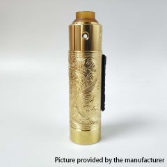 Vazzling Pur Slam Piece 30mm 18650/20700/21700/20650 Hybrid Mechanical Mod (Engraving Version) w/Shot RDA  - Gold