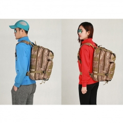 Outdoor Tactical Backpack 600D Nylon Waterproof Camouflage Trekking Rucksack - Black