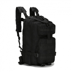 Outdoor Tactical Backpack 600D Nylon Waterproof Camouflage Trekking Rucksack - Black