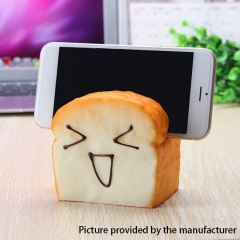 Jumbo Squishy 7 Seconds Slow Raising Slice Toast Joy Happy Faces Mobile Phone Seat Cell Phone Holder