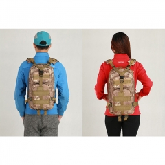 Outdoor Tactical Backpack 600D Nylon Waterproof Camouflage Trekking Rucksack - Black