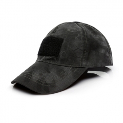 Baseball Hat Cabbie Cap - Black Python