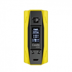 Authentic ATVS Castle 225W VV/VW Temperature Control Dual 18650 Box Mod - Yellow