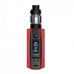 Authentic ATVS Castle 225W VV/VW Temperature Control Dual 18650 Box Mod w/SR-11 Mini Tank Kit - Red