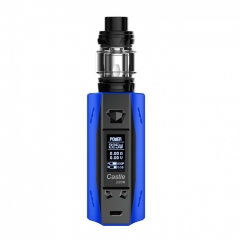 Authentic ATVS Castle 225W VV/VW Temperature Control Dual 18650 Box Mod w/SR-11 Mini Tank Kit - Blue