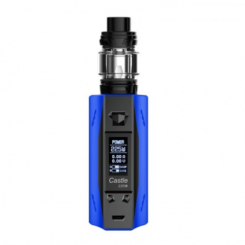 Authentic ATVS Castle 225W VV/VW Temperature Control Dual 18650 Box Mod w/SR-11 Mini Tank Kit - Blue