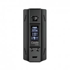 Authentic ATVS Castle 225W VV/VW Temperature Control Dual 18650 Box Mod - Black