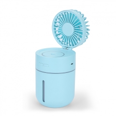 Outdoor Mini HandHeld USB Charging Fan Portable 2-in-1 USB Cooling Fan Air Humidifier T9 Fan - Blue