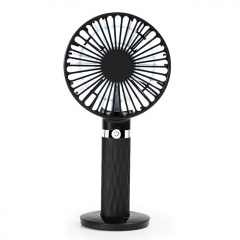 Outdoor Mini HandHeld USB Charging Fan SAPI S8 Portable Fan - Black