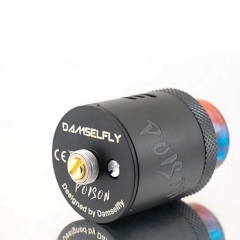 Damselfly Poison 24mm RDA Rebuildable Dripping Atomizer - Silver