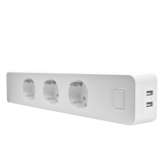 Smart WiFi Socket  Charging Port Remote Control WiFi Wireless Mains Connection Home Plug (EU Version) - White