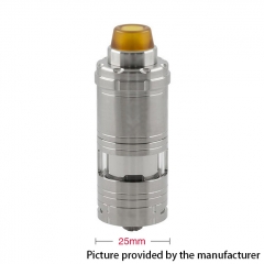 ULTON VG V6S 25mm 316SS RTA Rebuildable Tank Atomizer w/Logo - Silver