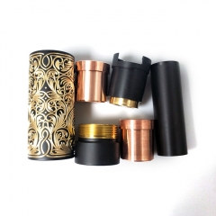 Vazzling Pur Slam Piece 30mm 18650/20700/21700/20650 Hybrid Mechanical Mod (Knurling Version) w/Shot RDA - Silver