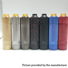 Vazzling Pur Slam Piece 30mm 18650/20700/21700/20650 Hybrid Mechanical Mod (Knurling Version) w/Shot RDA - Silver