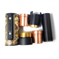 Vazzling Pur Slam Piece 30mm 18650/20700/21700/20650 Hybrid Mechanical Mod (Knurling Version) w/Shot RDA - Silver