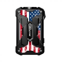 Authentic Rincoe Mechman 228W TC VW Variable Wattage Box Mod Dual 18650 - Steel Wing American Flag Black