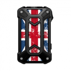 Authentic Rincoe Mechman 228W TC VW Variable Wattage Box Mod Dual 18650 - Steel Case Union Flag Black