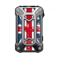 Authentic Rincoe Mechman 228W TC VW Variable Wattage Box Mod Dual 18650 - Steel Case Union Flag SS