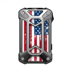 Authentic Rincoe Mechman 228W TC VW Variable Wattage Box Mod Dual 18650 - Steel Case American Flag SS