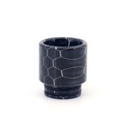 Clrane 810 Replacement Snake Skin Style Resin Drip Tip Long - Black