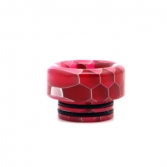 Clrane 810 Replacement Snake Skin Style Resin Drip Tip Short - Red