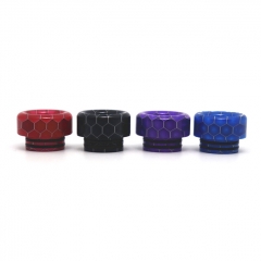 Clrane 810 Replacement Snake Skin Style Resin Drip Tip Short 4pcs - Multicolor