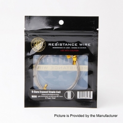 Authentic ThunderHead Creations THC 6-Core Framed Staple Ni80 Resistance Wire - [28GA x 2 x (38 x 28)GA x 4] + 36GA (5 Feet)